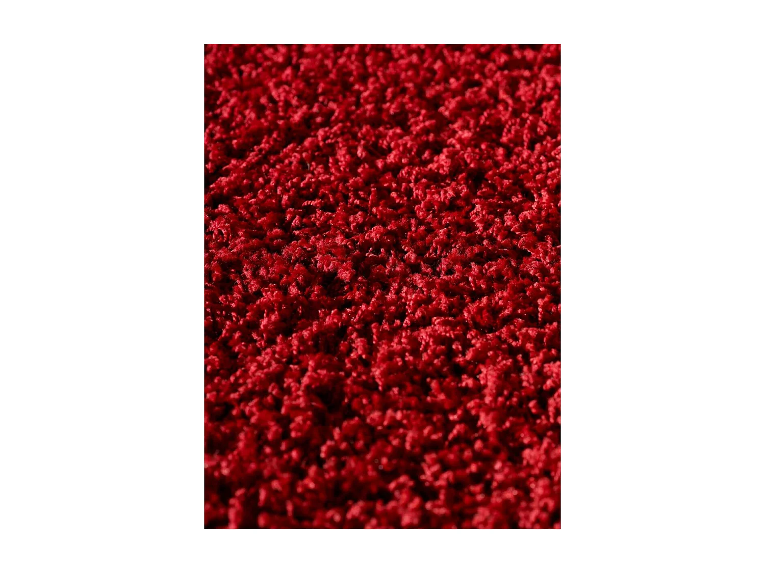 Tapis shaggy 120x170 rectangle tissé rouge motif uni SG LOCA