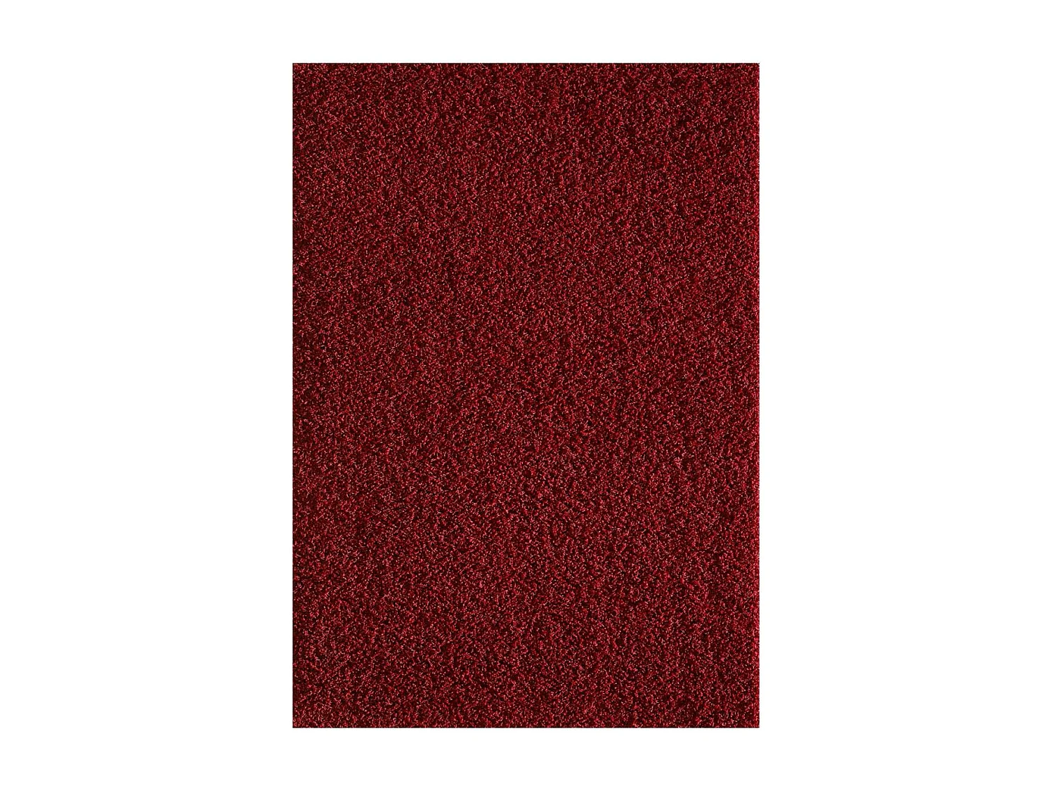 Tapis shaggy 120x170 rectangle tissé rouge motif uni SG LOCA