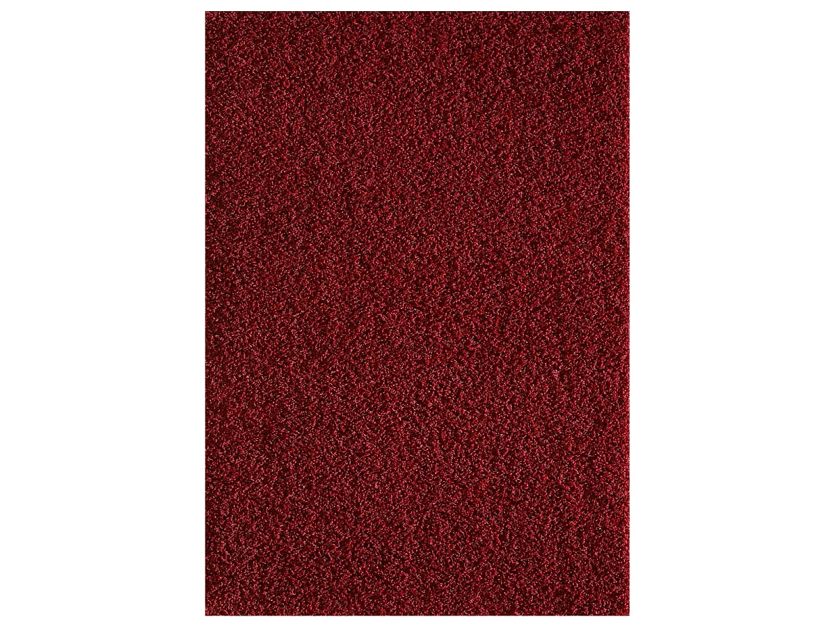 Tapis shaggy 120x170 rectangle tissé rouge motif uni SG LOCA