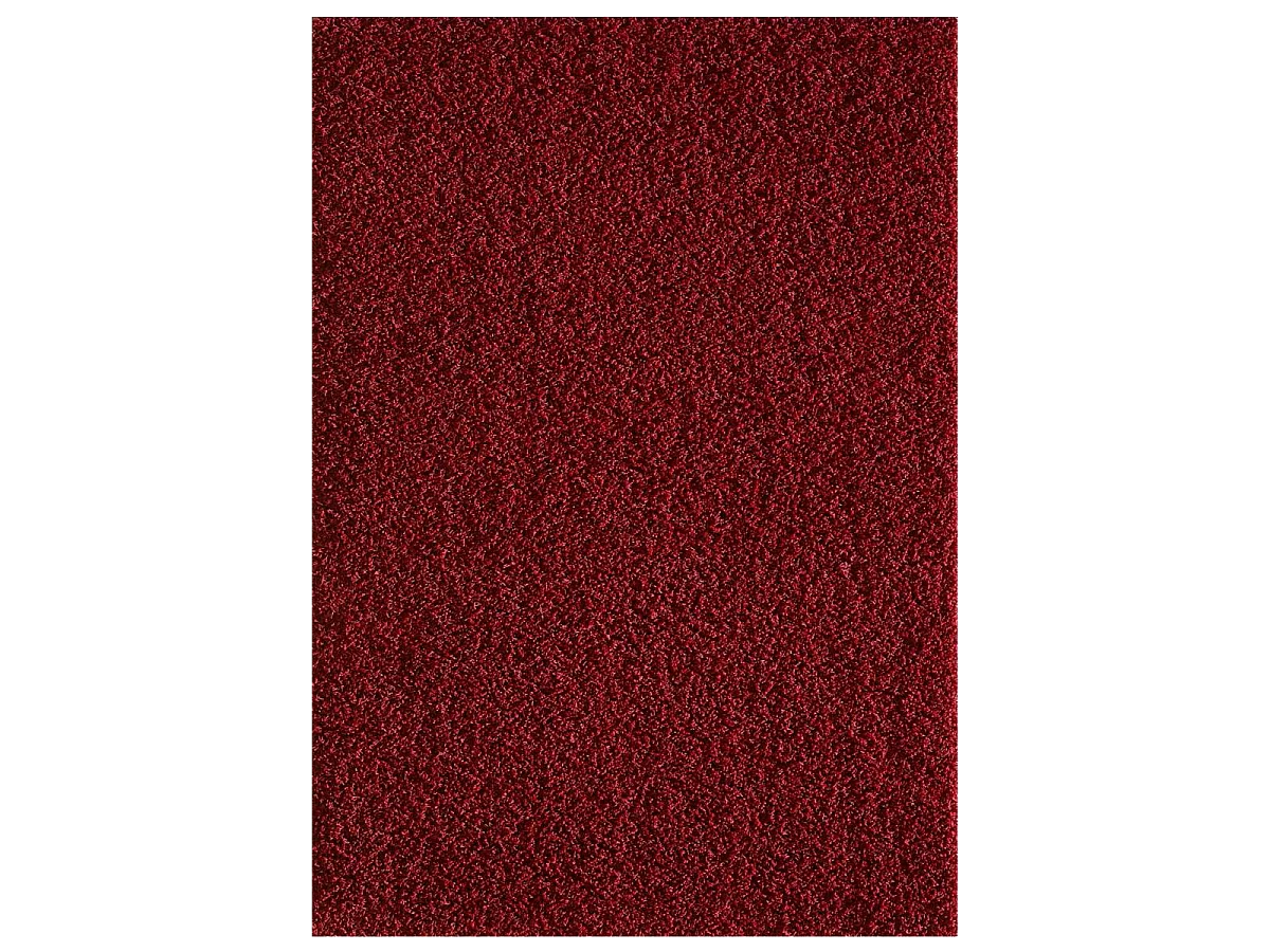 Tapis shaggy 120x170 rectangle tissé rouge motif uni SG LOCA