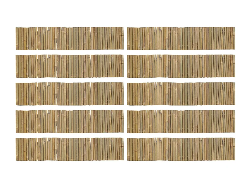 Bordure en bambou naturel Lot de 10