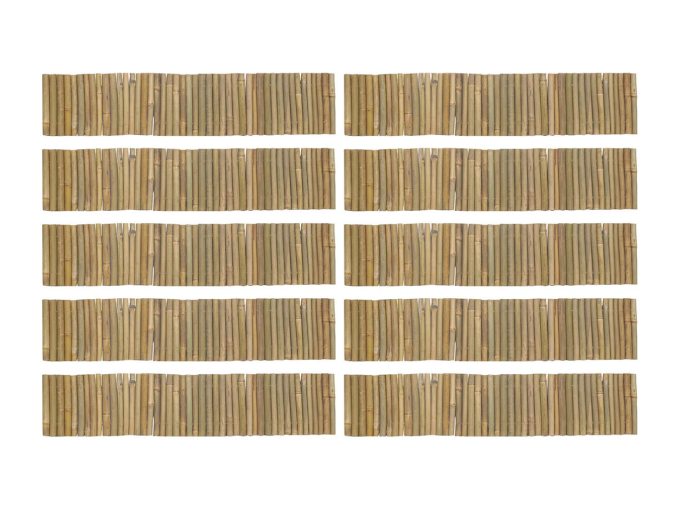 Bordure en bambou naturel Lot de 10