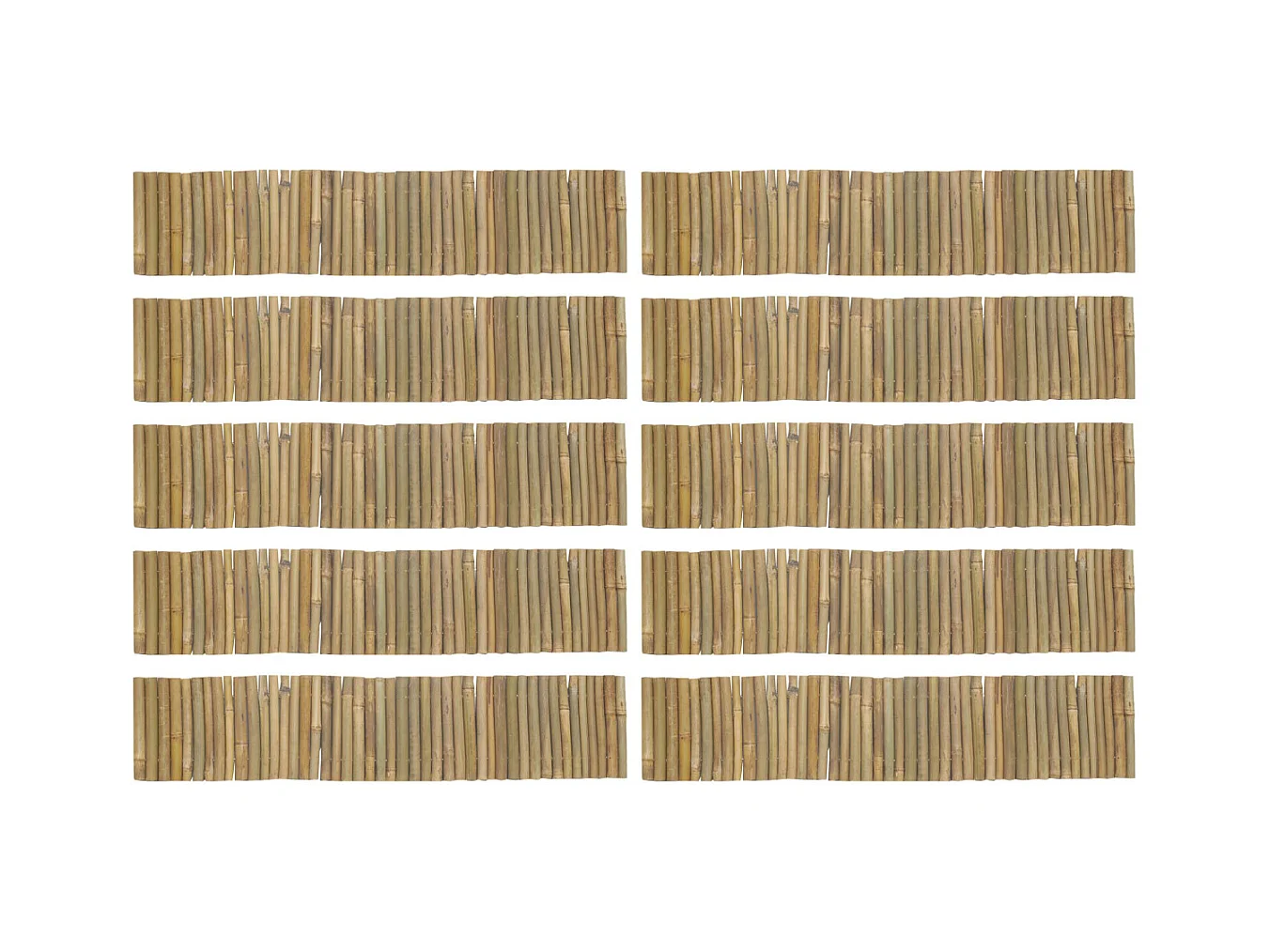 Bordure en bambou naturel Lot de 10