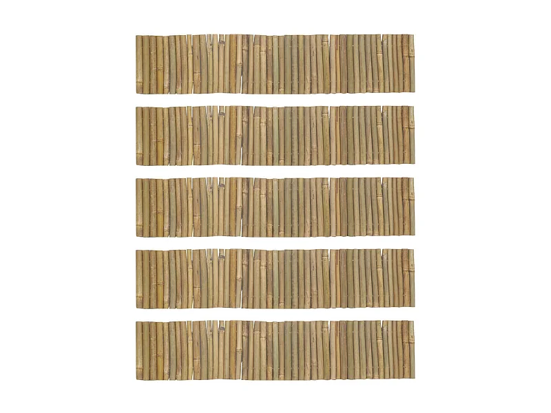 Bordure en bambou naturel Lot de 5