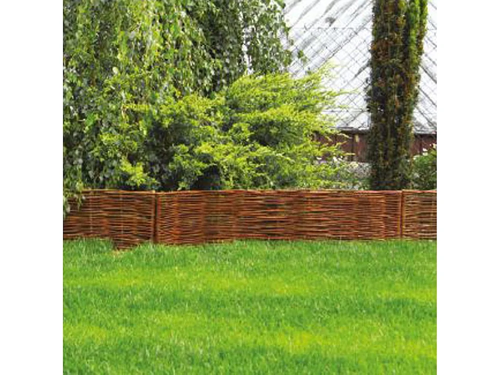 Bordures en osier tressé naturel (Lot de 12)