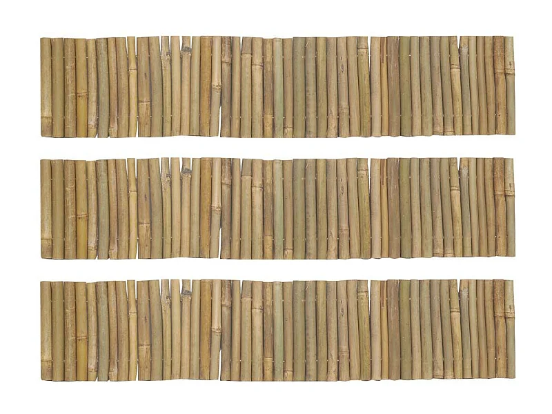 Bordure en bambou naturel Lot de 3