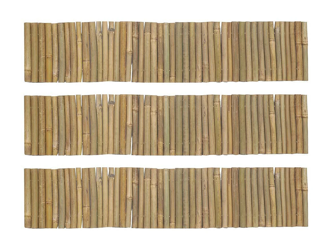 Bordure en bambou naturel Lot de 3