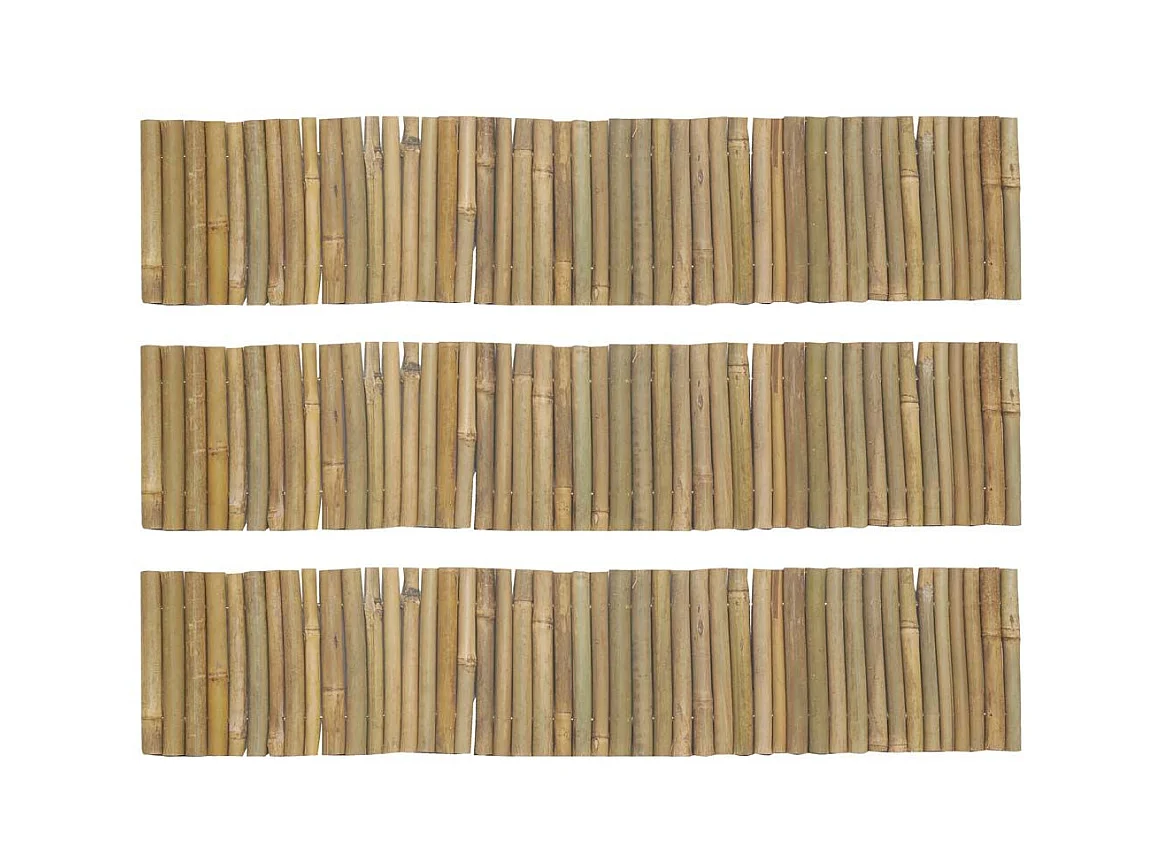 Bordure en bambou naturel Lot de 3