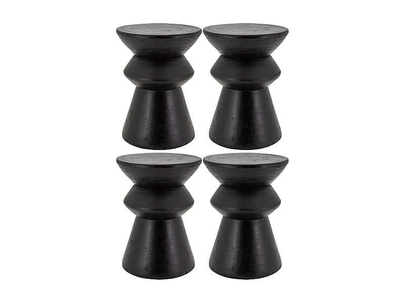 Tabouret en bois paulownia (Lot de 4)