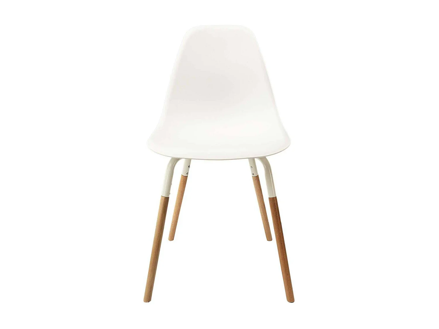 Chaise scandinave pieds métal et bois de hêtre Phenix (Lot de 4)