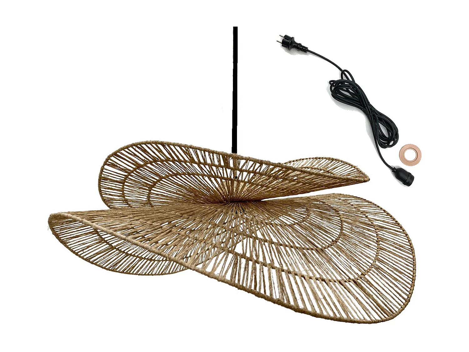 Suspension d'extérieur SOLARA Beige Jute H32 cm
