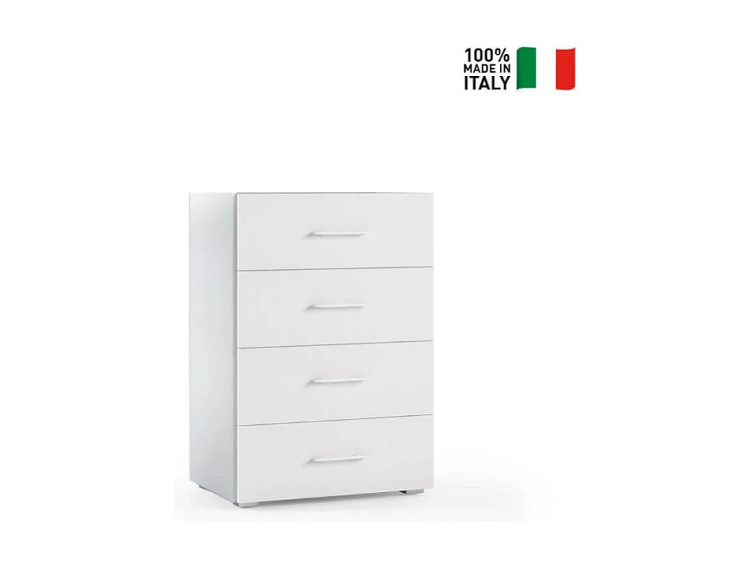 Cómodas para dormitorio, despacho, 4 cajones blanco gris diseño