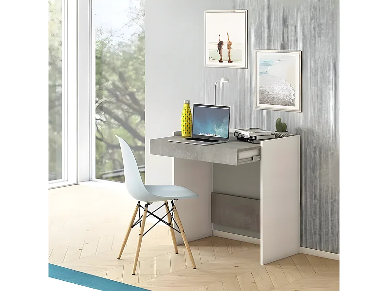 Scrivania studio 80x40 lavoro con cassetto design moderno Beatrice