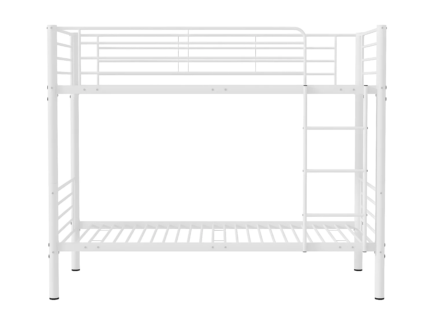 Stapelbed "ADAM" in wit metaal voor kinderen - 2 plaatsen 90x190cm