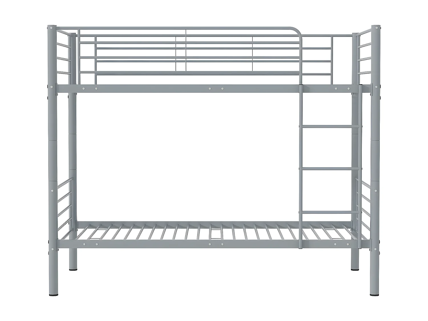 Stapelbed "ADAM" van grijs metaal voor kinderen zonder opbergruimte