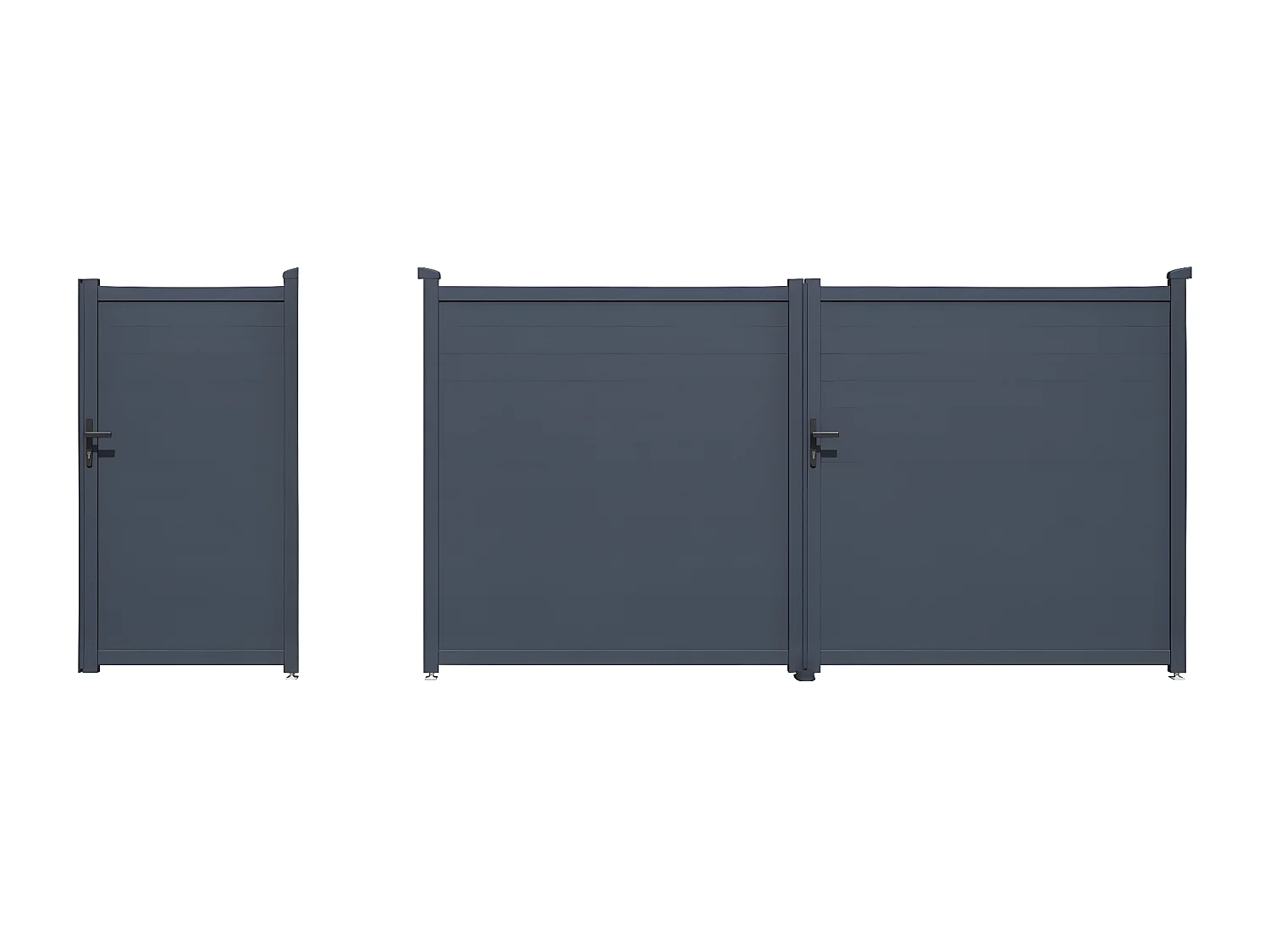 Pack cancela + puerta peatonal "Marc" - Gris