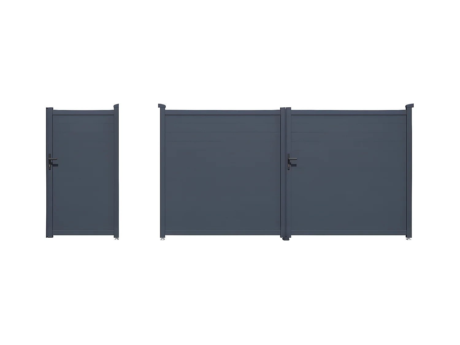 Pack portail + portillon "Marc" - Gris