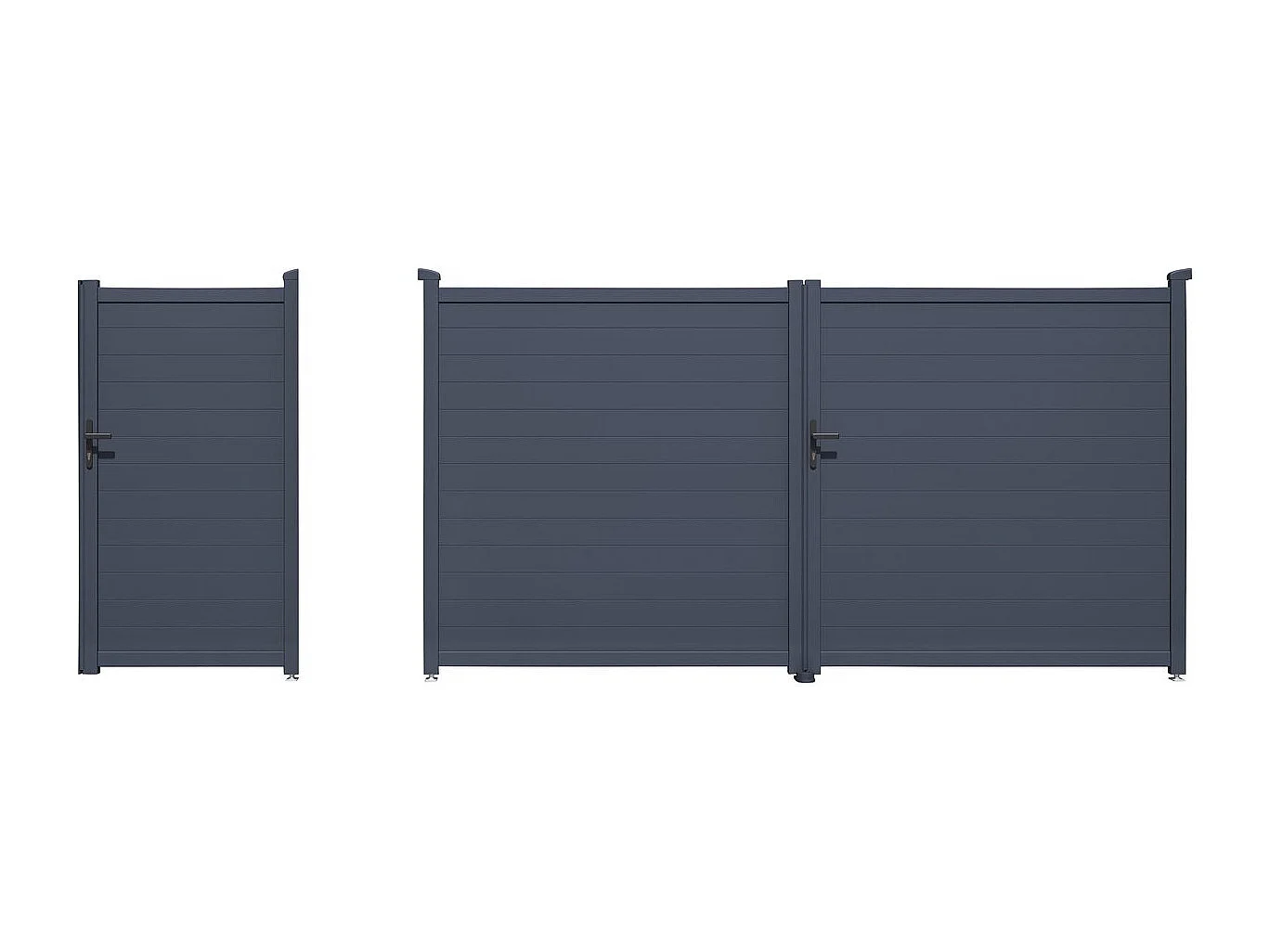 Pack portail + portillon "Marc" - Gris