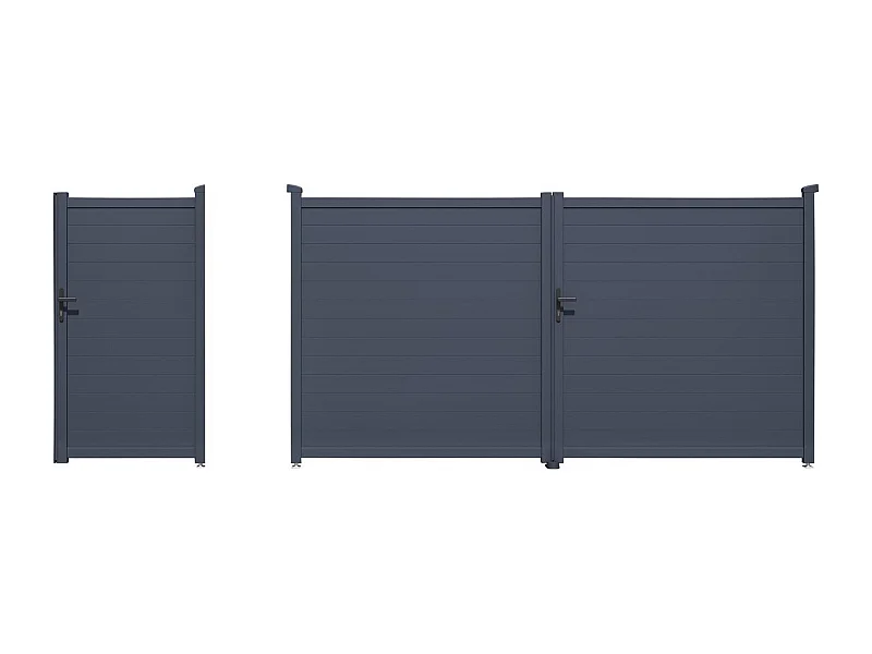 Pack portail + portillon "Marc" - Gris