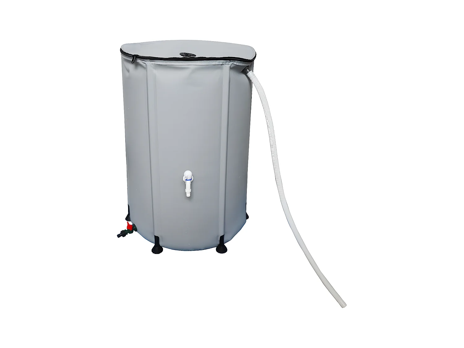 Récupérateur d'eau souple en PVC 250 L - Gris