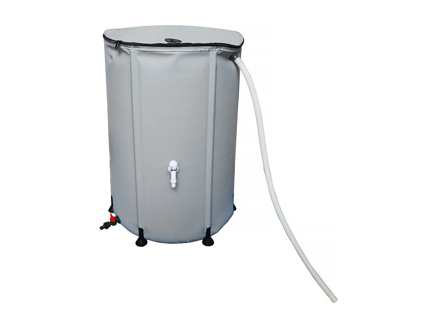 Coletor de água em PVC flexível 250 L - Cinza