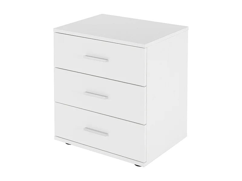 Mesita de noche mueble para dormitorio cómoda blanca mesa 3 cajónes para salón