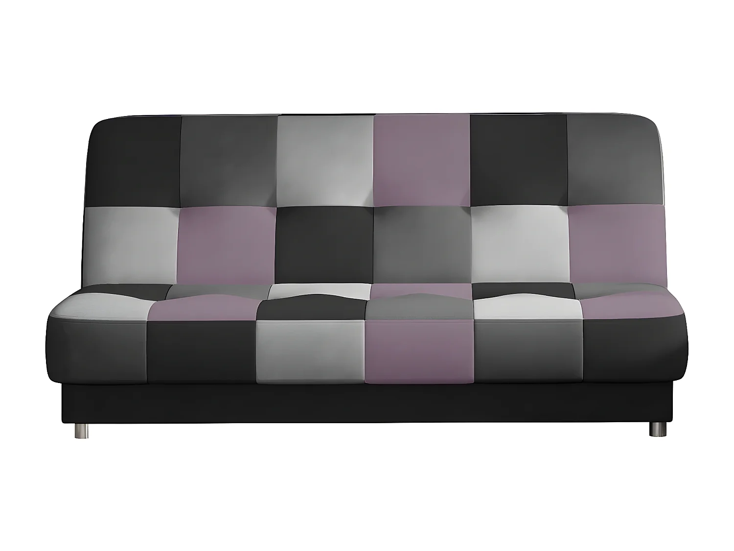 Canapé 3 places convertible - multicolore et mauve - en tissu de belle qualité, CAYENNE