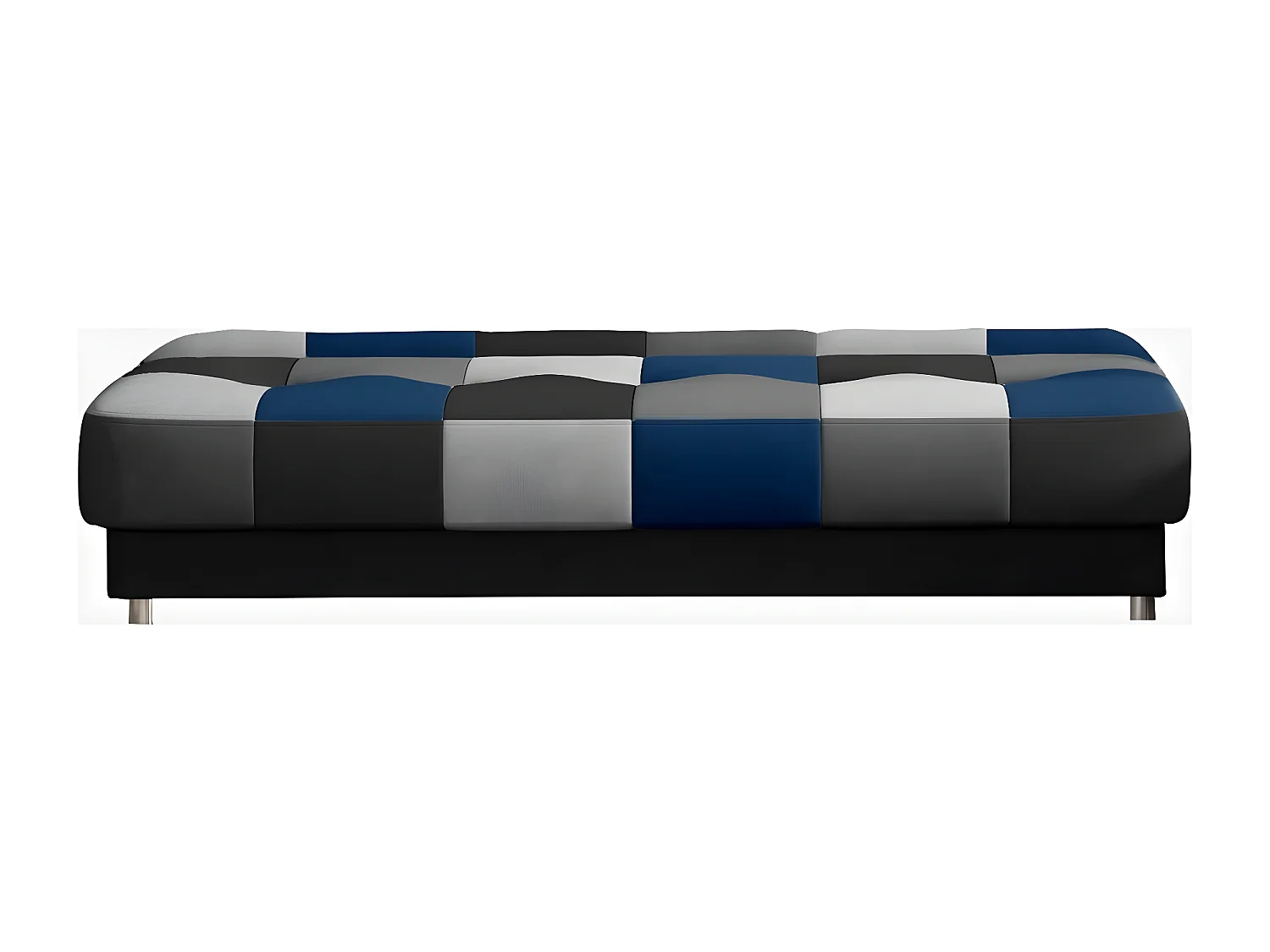 Canapé 3 places convertible - noir/gris/bleu/multicolore - en tissu de belle qualité, CAYENNE