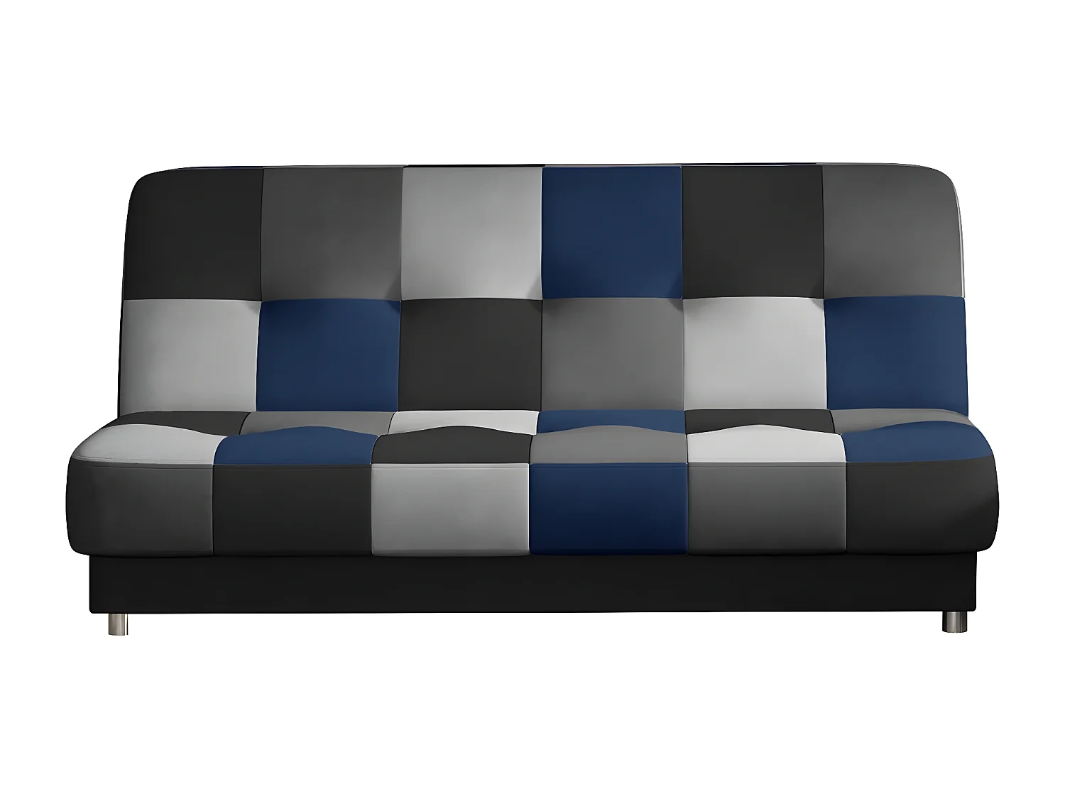 Canapé 3 places convertible - noir/gris/bleu/multicolore - en tissu de belle qualité, CAYENNE