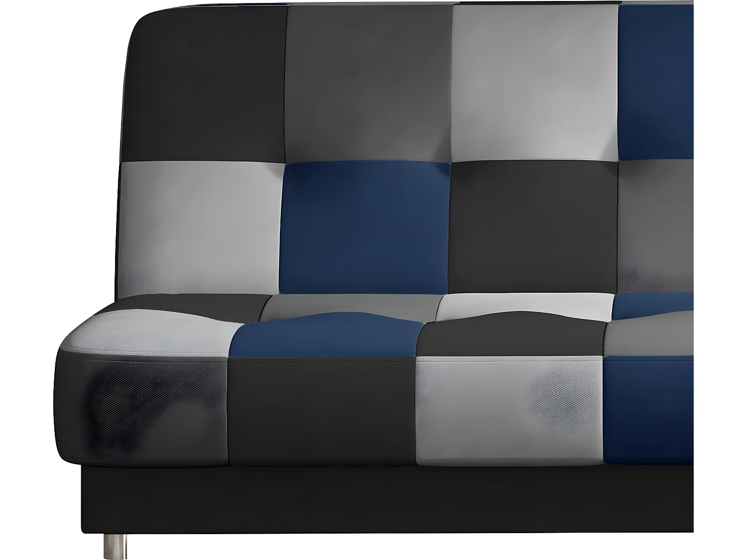 Canapé 3 places convertible - noir/gris/bleu/multicolore - en tissu de belle qualité, CAYENNE