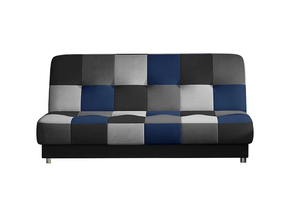 Canapé convertible clic-clac 3 places en tissu bleu CAYENNE