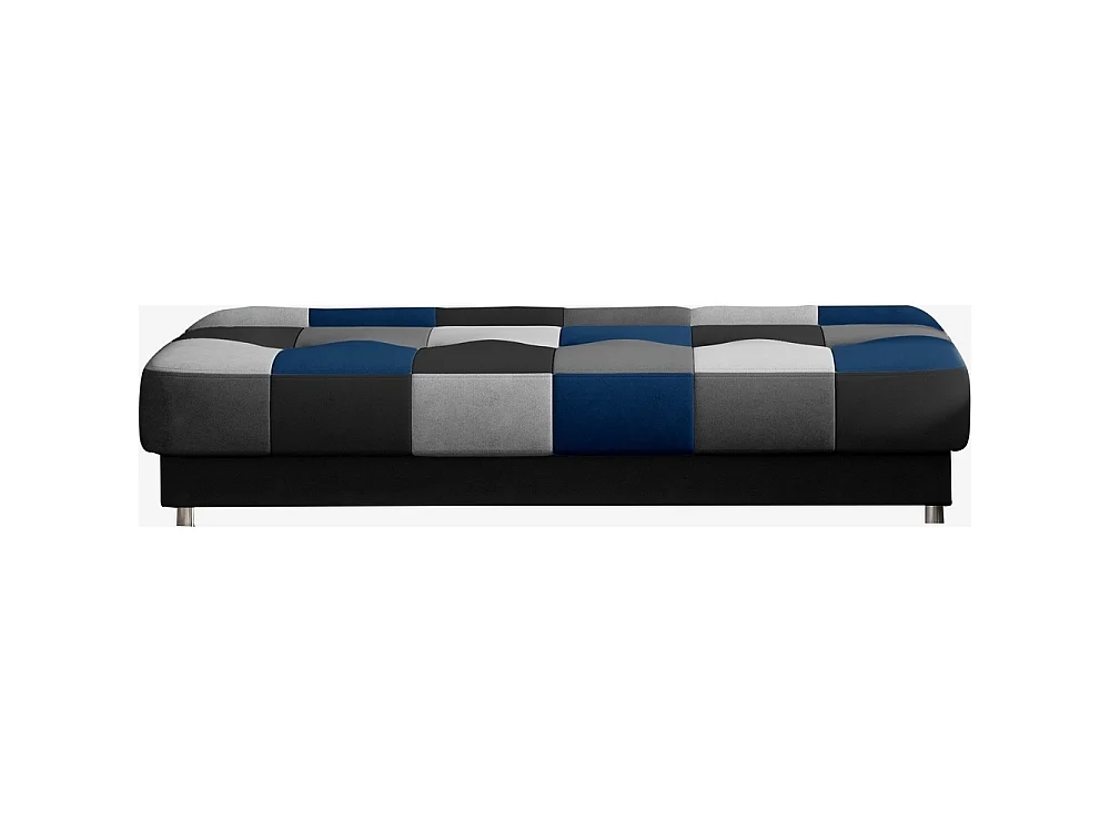 Canapé convertible clic-clac 3 places en tissu bleu CAYENNE