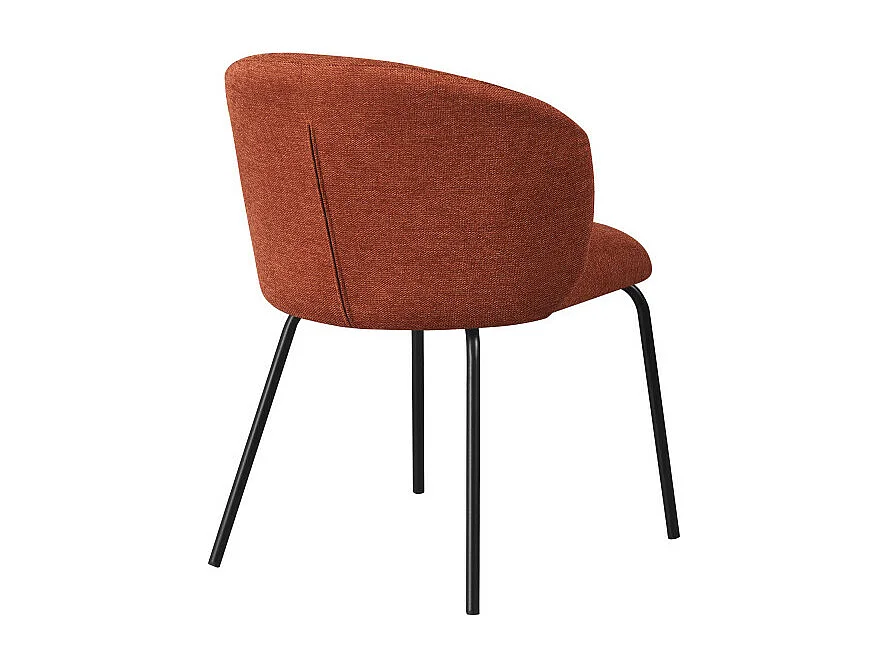 Namia - Lot de 2 chaises en tissu et métal - Rouille