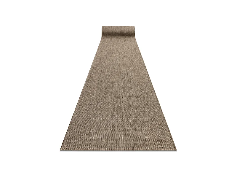 TAPIS DE COULOIR SIZAL FLOORLUX modèle 20433 gris foncé LISSE 70x100 cm