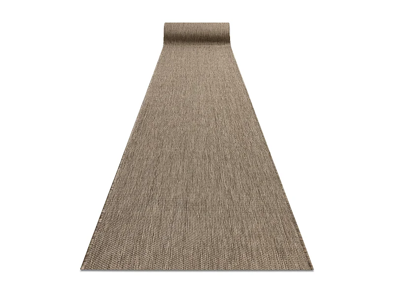 TAPIS DE COULOIR SIZAL FLOORLUX modèle 20433 gris foncé LISSE 70x100 cm
