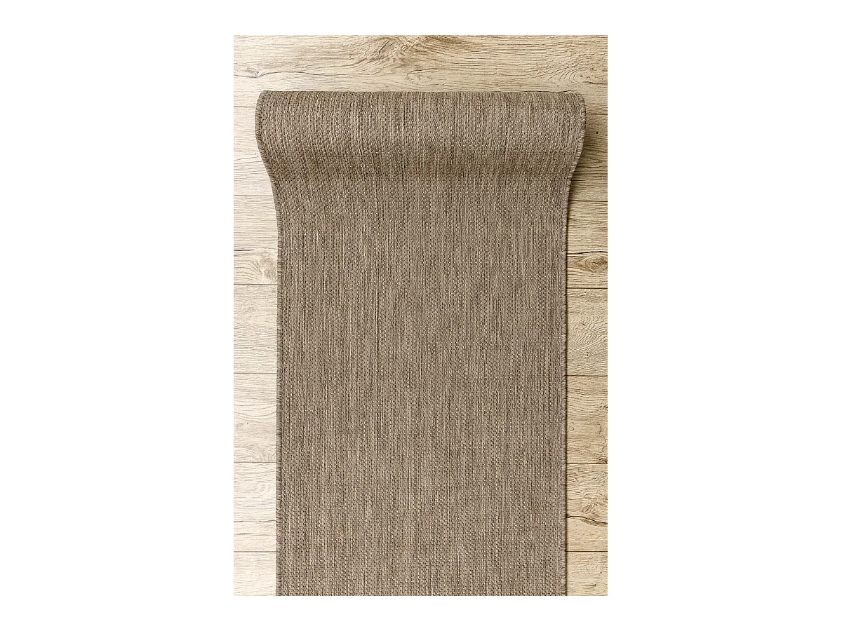 TAPIS DE COULOIR SIZAL FLOORLUX modèle 20433 gris foncé LISSE 70x210 cm