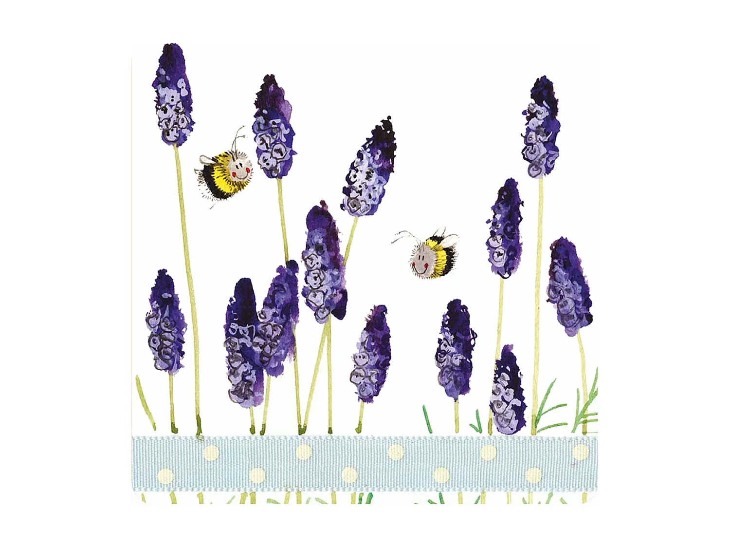 Dessous de verre abeilles et  lavande par Alex Clark