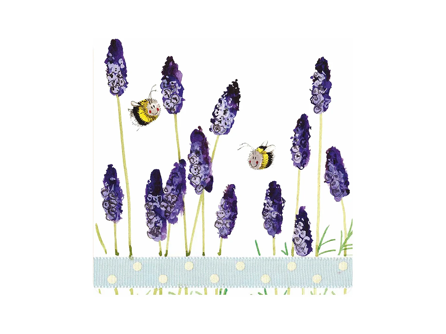 Dessous de verre abeilles et  lavande par Alex Clark