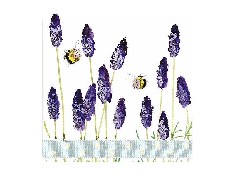 Dessous de verre abeilles et  lavande par Alex Clark