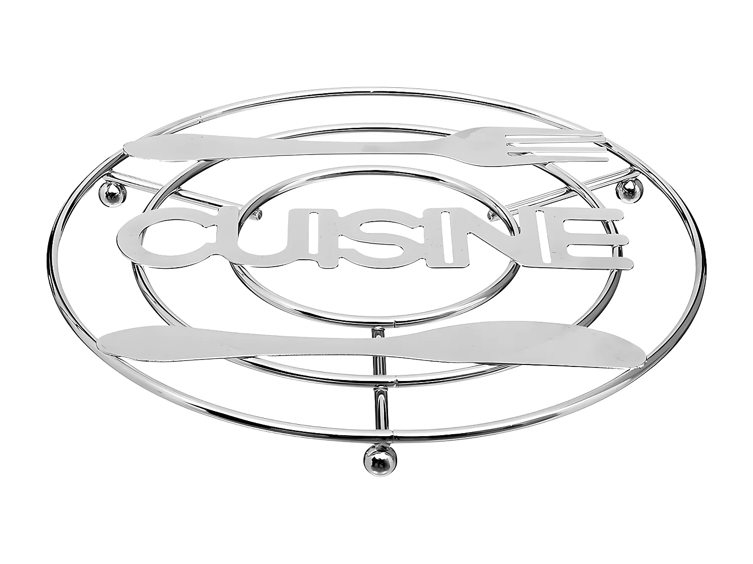 Dessous de Plat en Métal "Cuisine" 20cm Gris