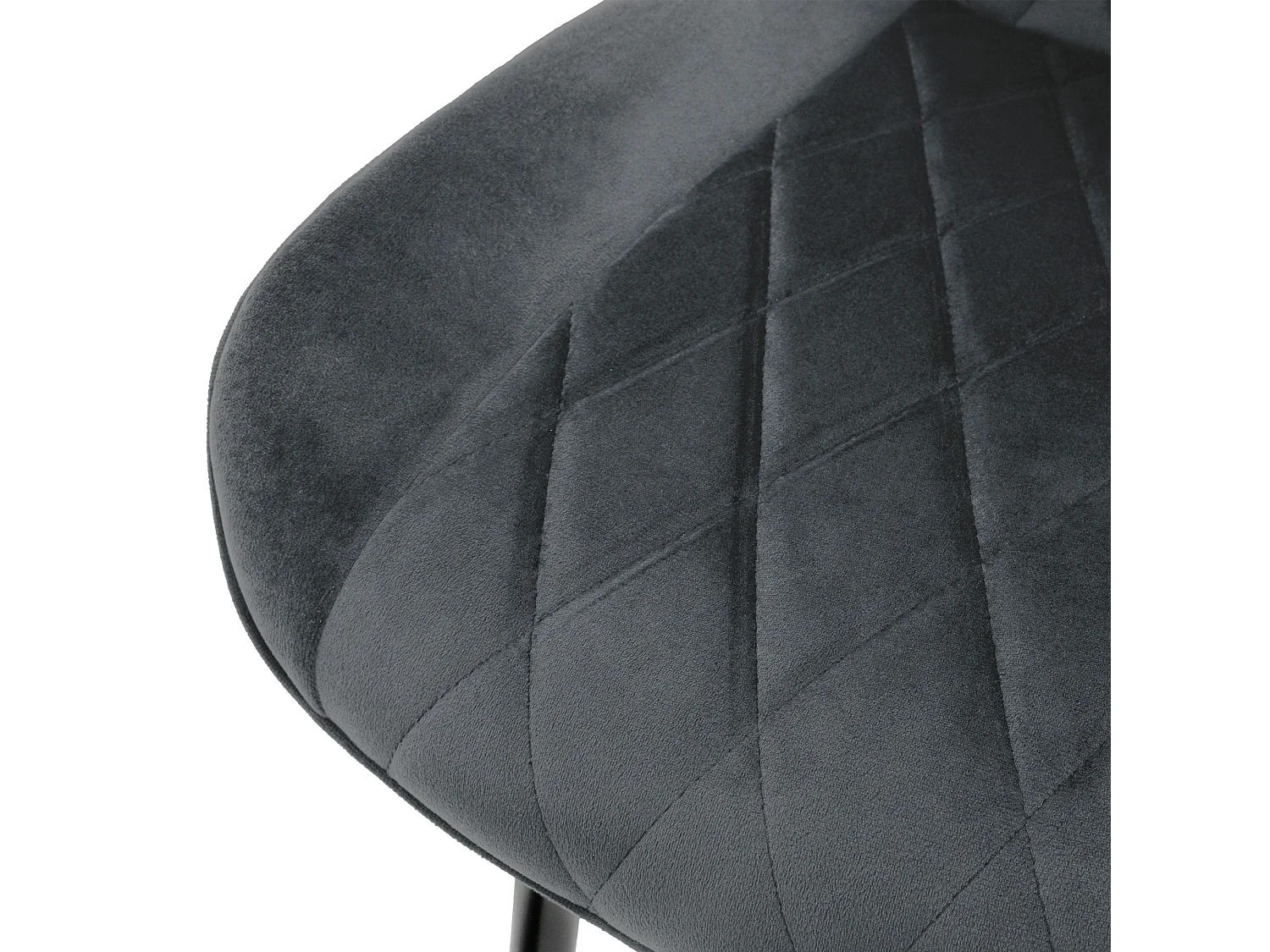 Lot de 6 chaises de salle à manger Chaise de salon Chaise de cuisine Anthracite Velours