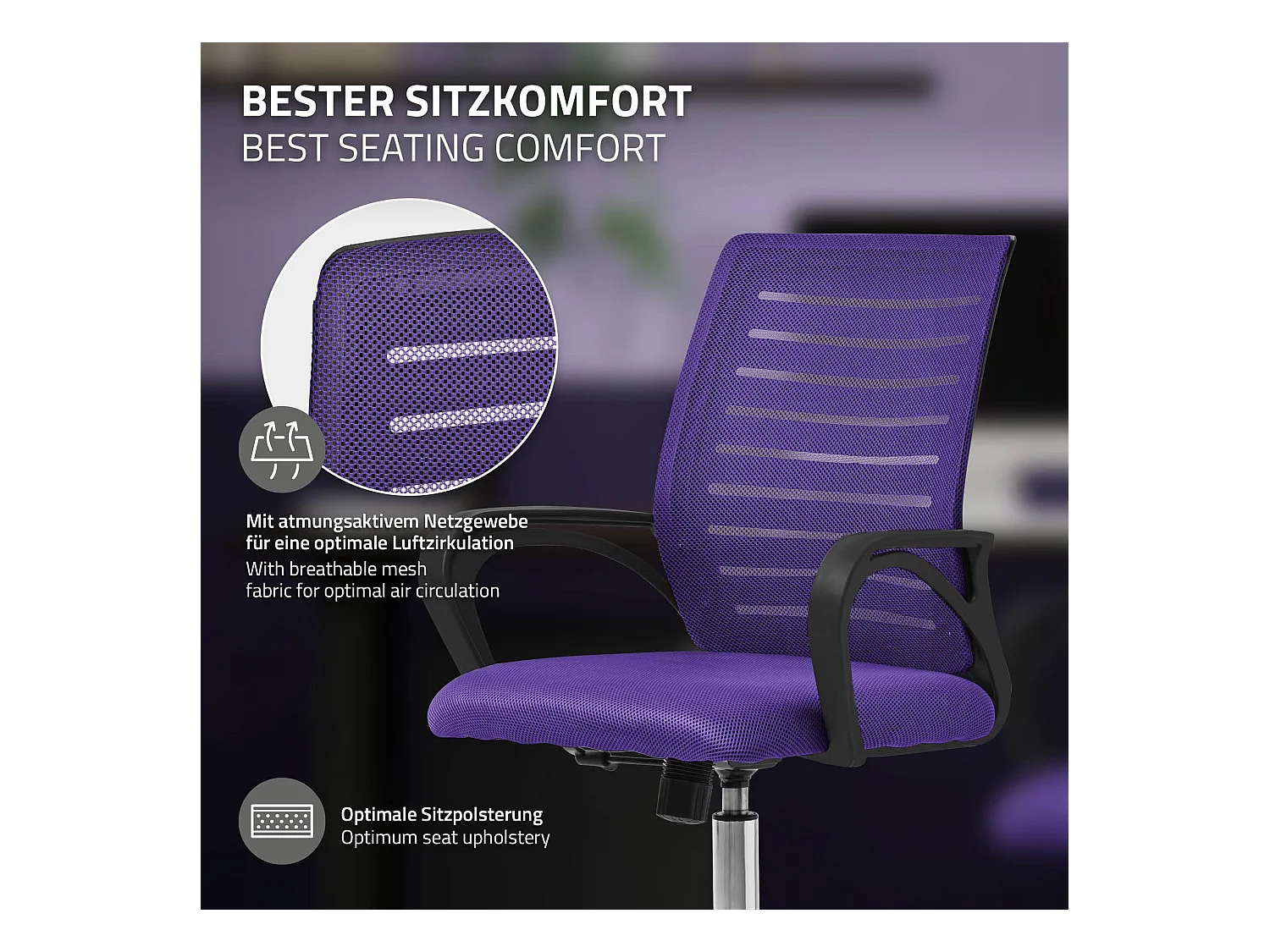 Sedia da ufficio Sedia ergonomica da scrivania Sedia per computer Sedia girevole