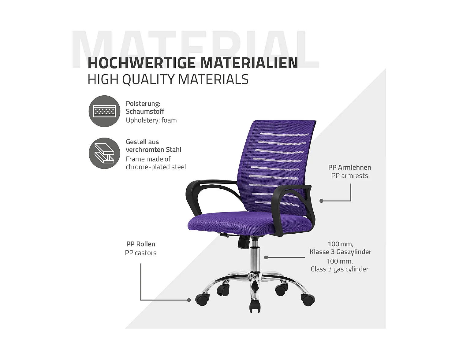 Sedia da ufficio Sedia ergonomica da scrivania Sedia per computer Sedia girevole