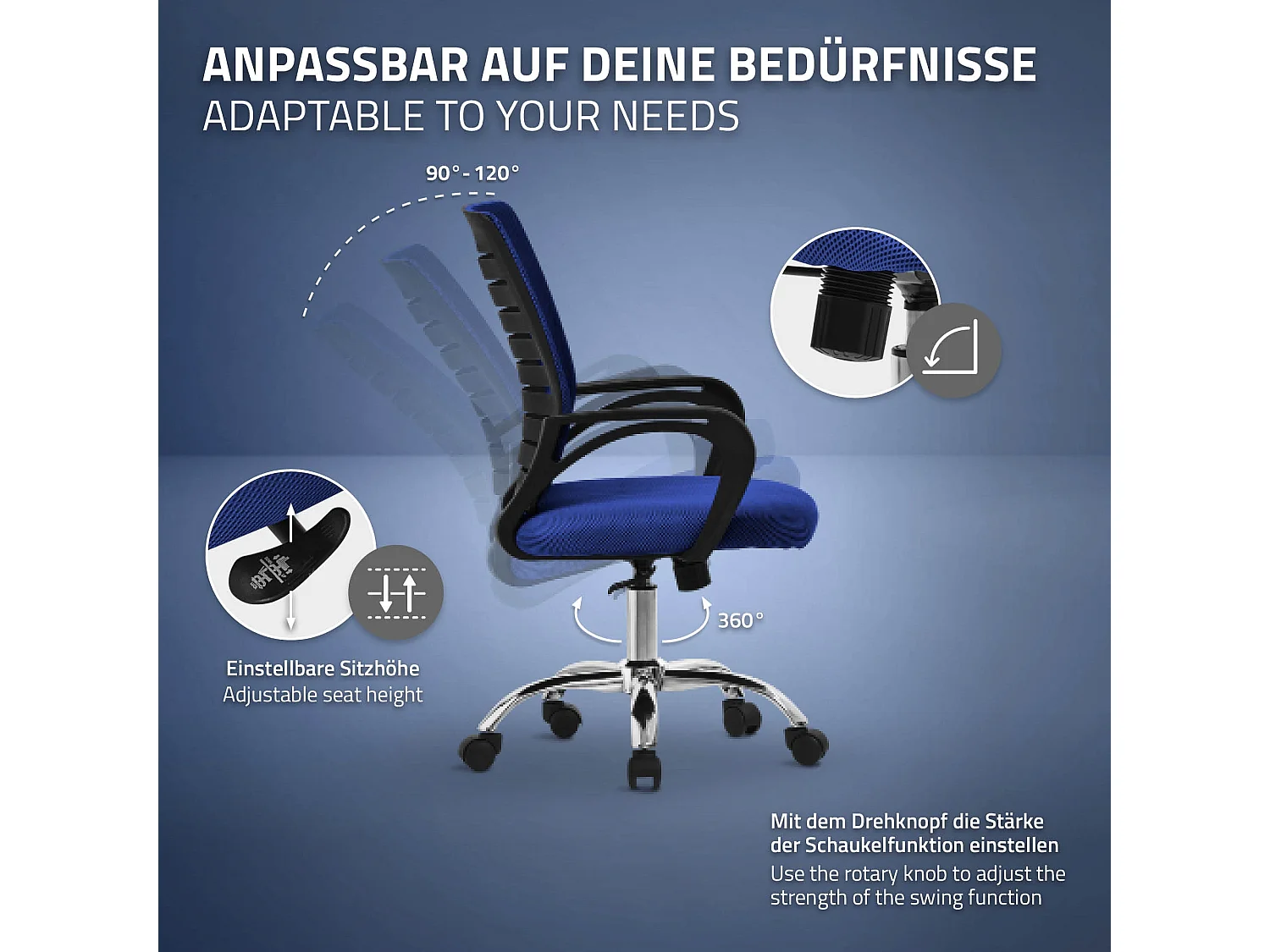 Chaise de bureau ergonomique Chaise de bureau Chaise d'ordinateur Chaise de jeu