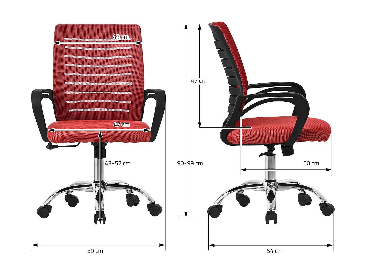 Silla de oficina Silla de escritorio ergonómica Silla de ordenador Silla girator