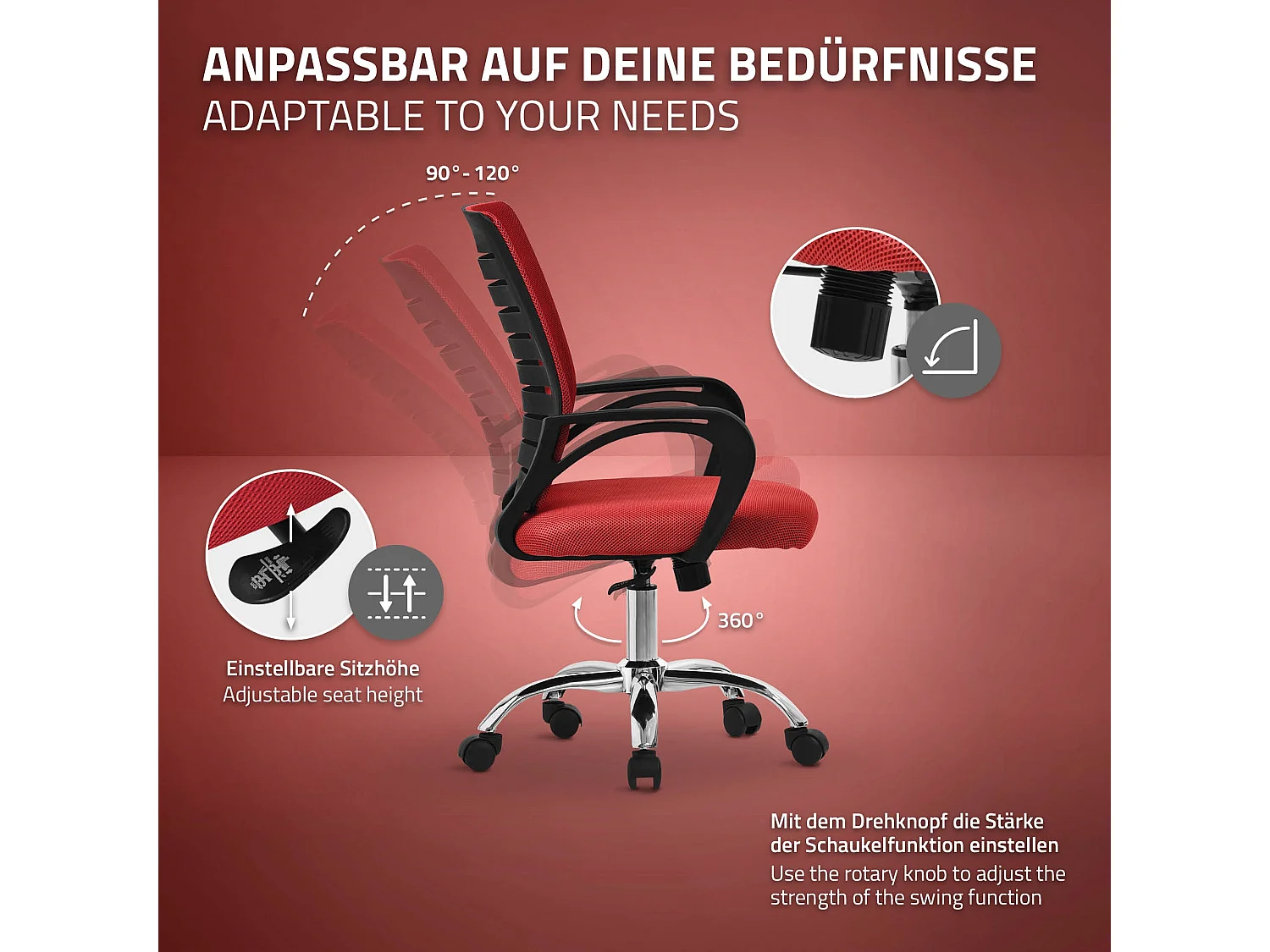 Chaise de bureau Chaise de bureau ergonomique Chaise d'ordinateur Chaise pivotan