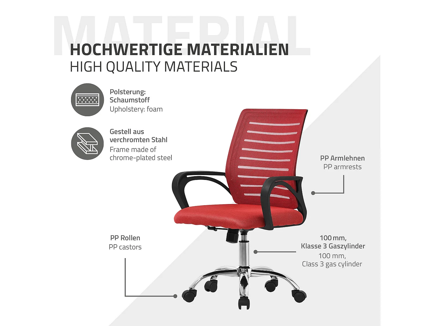 Chaise de bureau Chaise de bureau ergonomique Chaise d'ordinateur Chaise pivotan