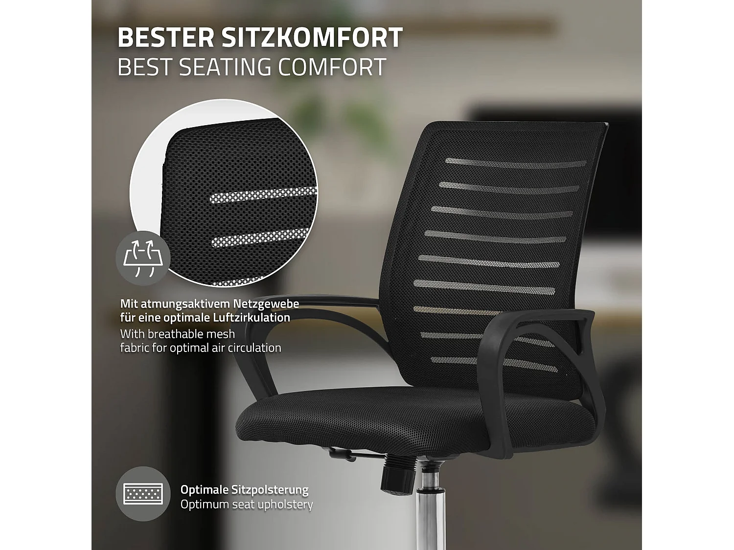 Sedia da ufficio Sedia ergonomica da scrivania Sedia per computer Sedia girevole