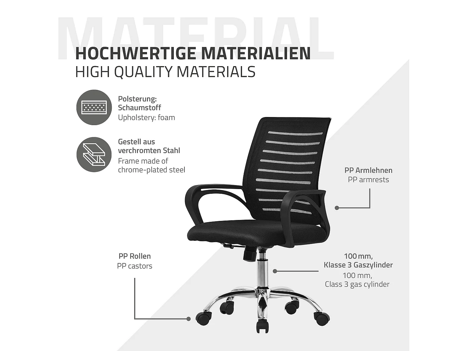 Sedia da ufficio Sedia ergonomica da scrivania Sedia per computer Sedia girevole