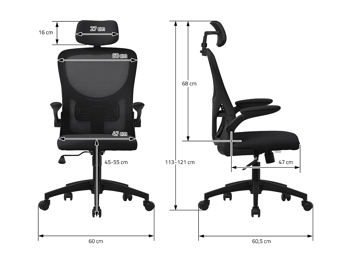 Sedia da ufficio poggiatesta ruote e braccioli funzione inclinazione nero